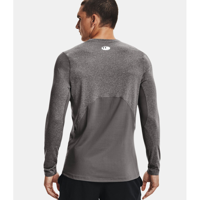 Enganliegendes ColdGear® Armour Rundhals-Oberteil für Herren - Anthrazitgrau / Schwarz - Under Armour