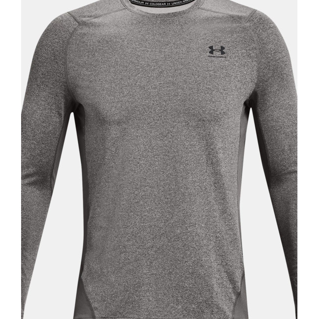 Enganliegendes ColdGear® Armour Rundhals-Oberteil für Herren - Anthrazitgrau / Schwarz - Under Armour