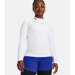 Koszulka z wysokim kołnierzem UA Authentics dla kobiet - Biały - Under Armour