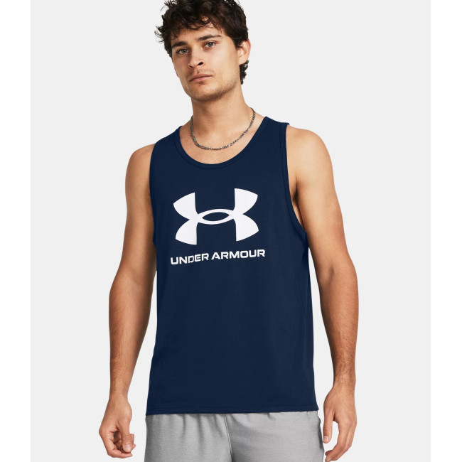 Koszulka bez rękawów męska UA Sportstyle Logo - Granatowa - Under Armour
