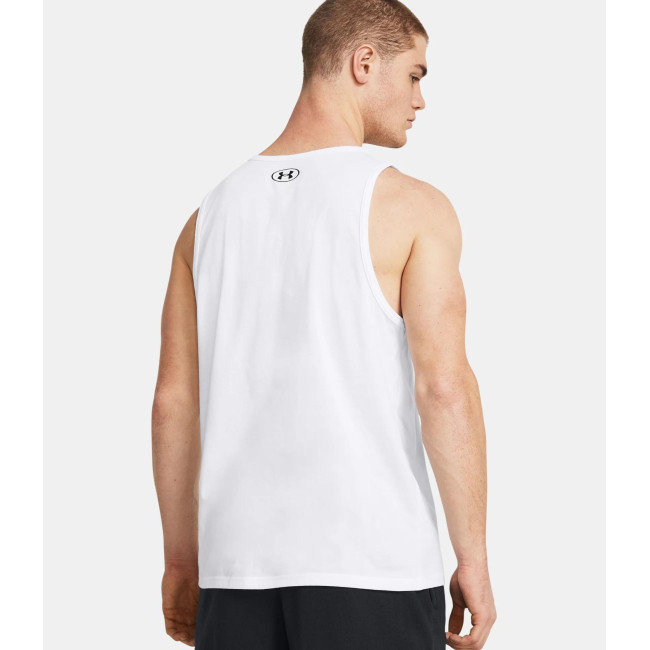 Koszulka bez rękawów męska UA Sportstyle Logo - Biała - Under Armour