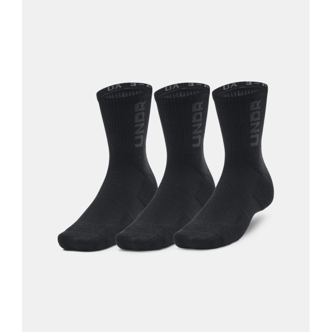 UA 3-Maker 3-Pack Mid-Crew Sokken - Zwart - Under Armour