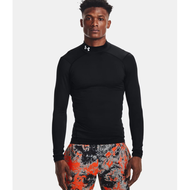 ColdGear® Armour Kompressions-Baselayer mit Stehkragen für Herren - Schwarz - Under Armour