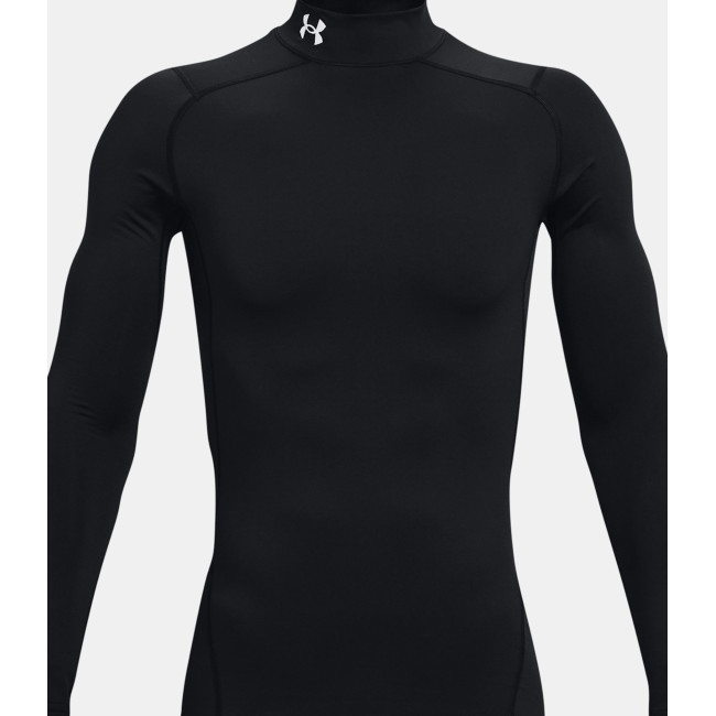 Kompresyjna koszulka bazowa z wysokim kołnierzem ColdGear® Armour męska - Czarna - Under Armour