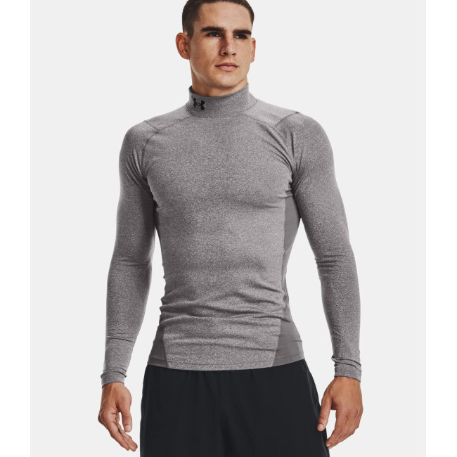 Baselayer de compression à col montant ColdGear® Armour pour homme - Gris Charbon / Noir - Under Armour