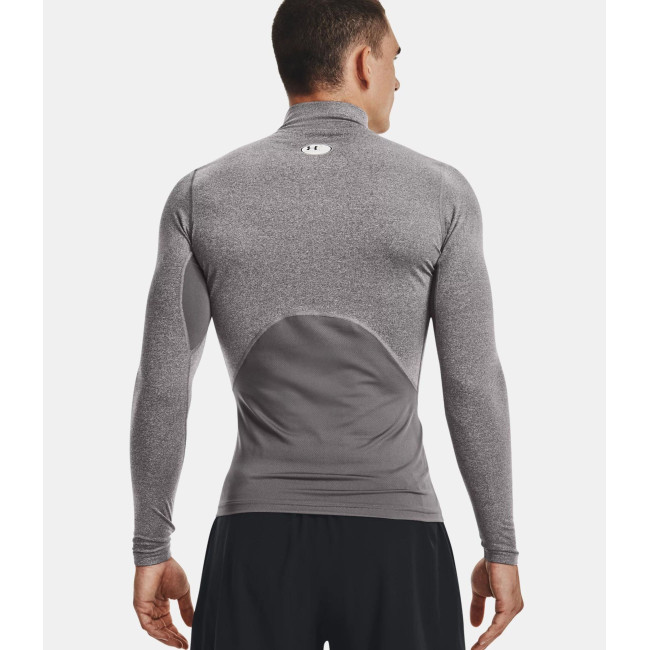 Baselayer de compression à col montant ColdGear® Armour pour homme - Gris Charbon / Noir - Under Armour