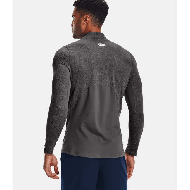 Aansluitende baselayer met hoge hals ColdGear® Armour voor heren - Houtskoolgrijs / Zwart - Under Armour