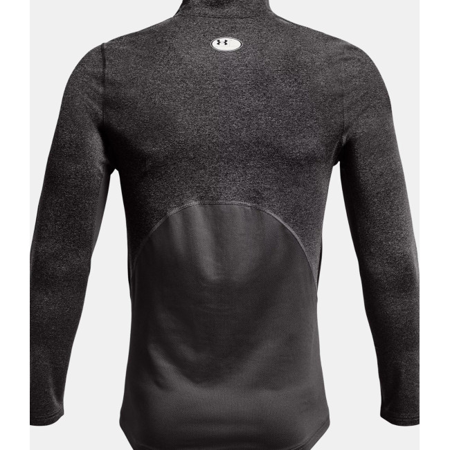 Baselayer ajusté à col montant ColdGear® Armour pour homme - Gris Charbon / Noir - Under Armour