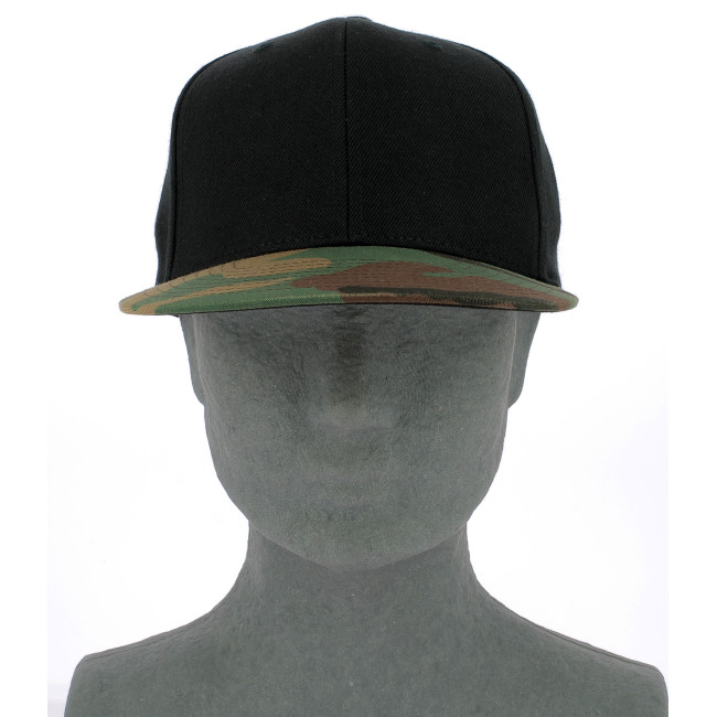 Casquette Classic Snapback 2-Tone Camo noir/camo vert - Flexfit