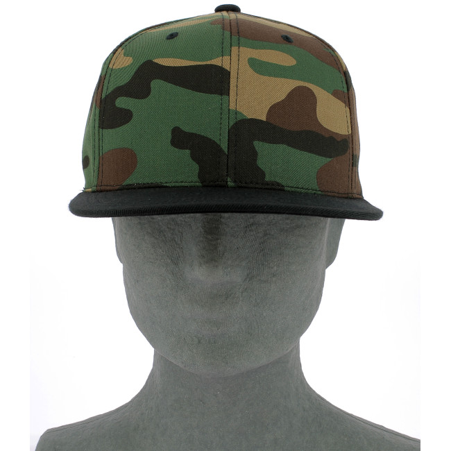 Czapka Classic Snapback 2-Tone Camo zielona camo/czarna - Flexfit
