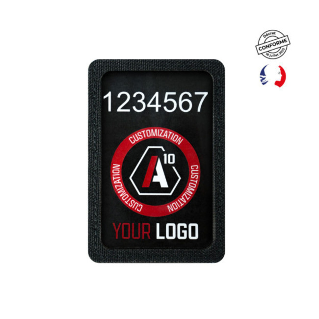 Identifikationsnummerhalter + Klett-Brustlogo Sécu-One Schwarz - A10 Equipment