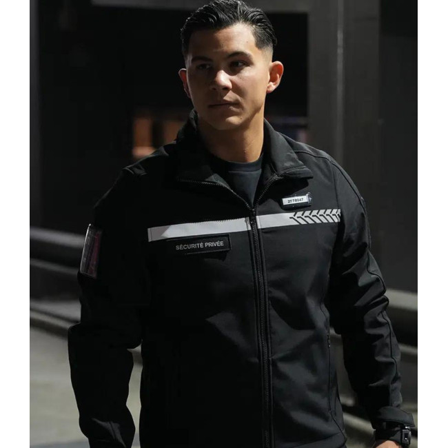 Softshell Ochrona Prywatna z pasem HV Czarny - Safetek by GK