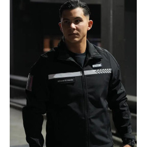 Softshell Sécurité Privée avec bande HV Noir - Safetek by GK