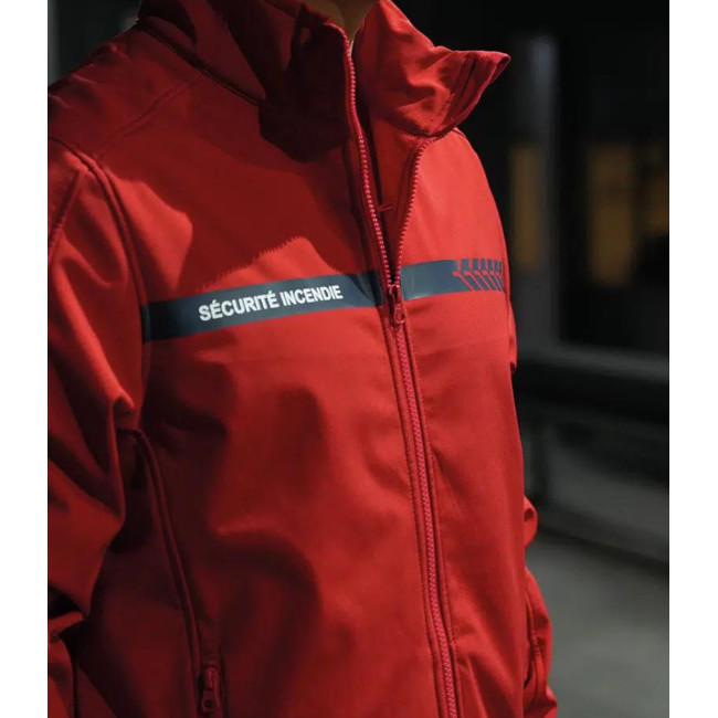 Softshell Sécurité Incendie Rouge - Safetek by GK