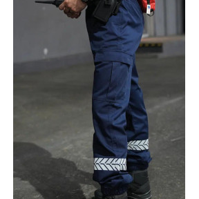 Private Sicherheitshose mit HV-Streifen Marine - Safetek by GK