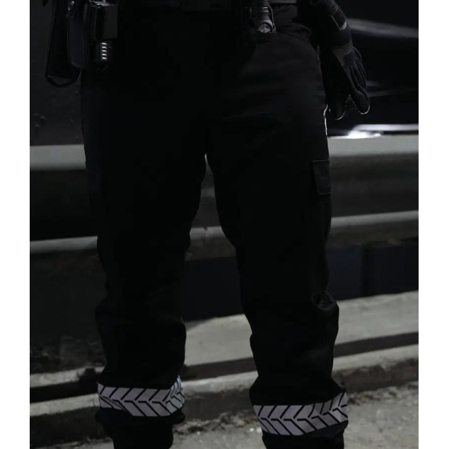 Broek Particuliere Beveiliging met HV band Zwart - Safetek by GK