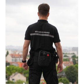 Kurzarm-Poloshirt für private Sicherheit schwarz - Safetek by GK