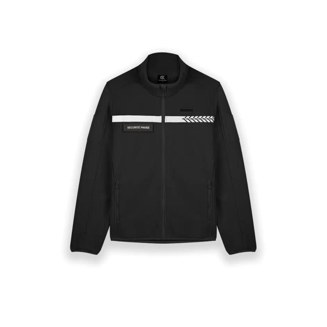Veste polaire Sécurité Privée avec bande HV Noir - Safetek by GK