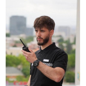 Kurzarm-Poloshirt für private Sicherheit schwarz - Safetek by GK