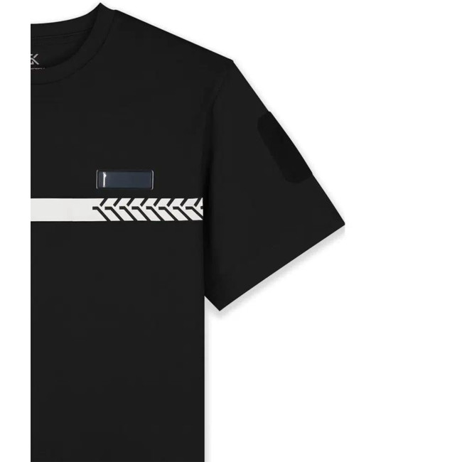 Tee Shirt 210g inscriptions et bande Sécurité Privée Noir - Safetek by GK