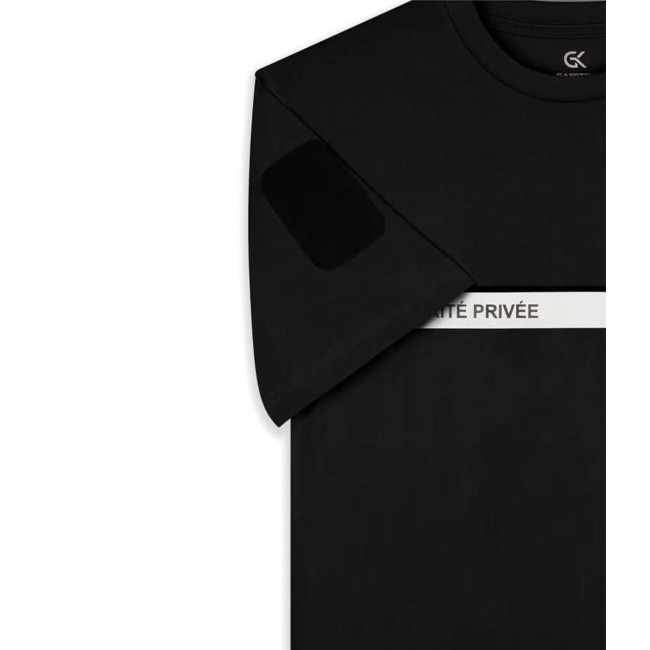 Tee Shirt 210g inscriptions et bande Sécurité Privée Noir - Safetek by GK