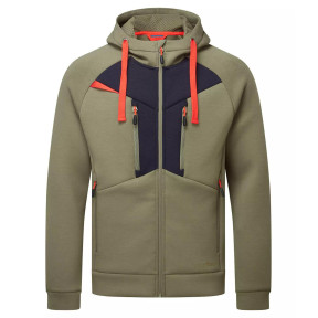 Hoodie met rits DX4Mosgroen - Portwest