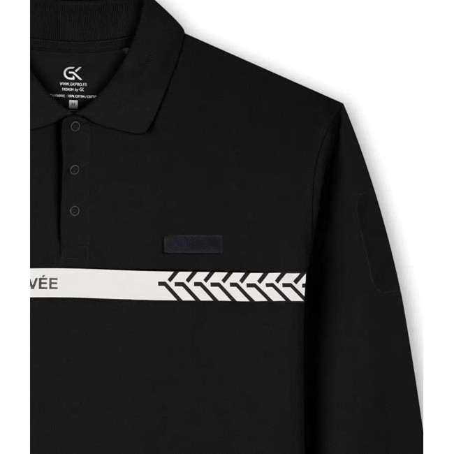 Polo manches longues Sécurité Privée Noir - Safetek by GK