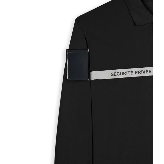 Polo długi rękaw Ochrona Prywatna Czarne - Safetek by GK