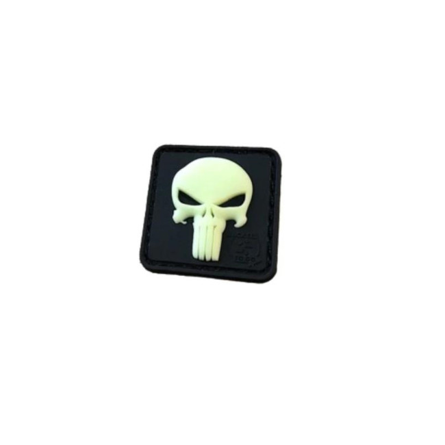 Patch Punisher in rubber Glow White - JTG