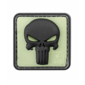 Patch Punisher aus Gummi Glow Black - JTG