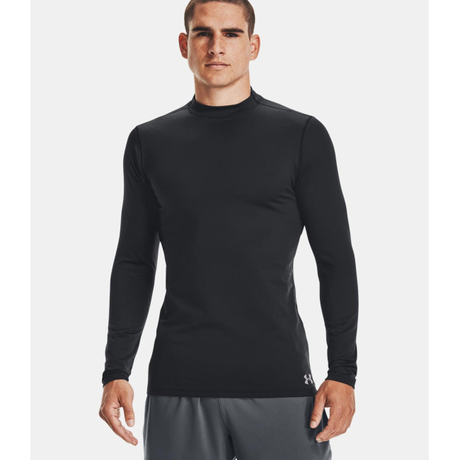 Strakke baselayer met opstaande kraag ColdGear® Armour voor heren - Zwart - Under Armour