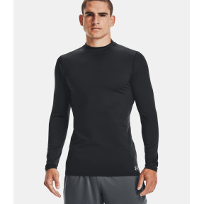 Dopasowana warstwa bazowa z wysokim kołnierzem ColdGear® Armour dla mężczyzn - Czarna - Under Armour