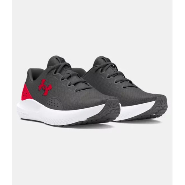 UA Surge 4 Herrenschuhe - Steingrau / Rot - Under Armour