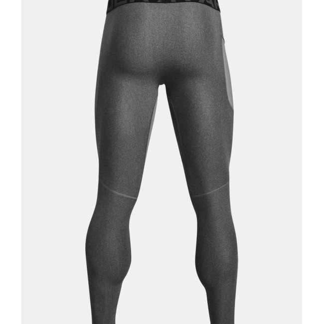 Legging HeatGear® Armour voor heren - Grijs Gemêleerd / Zwart - Under Armour