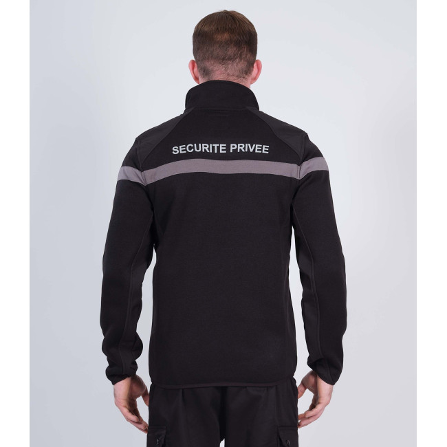 Particuliere beveiliging vest zwart met grijze DIAMANT band - Nine Worth by North Ways