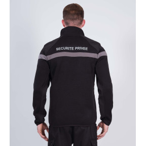Schwarze Privatweste mit grauem Streifen DIAMANT - Nine Worth by North Ways
