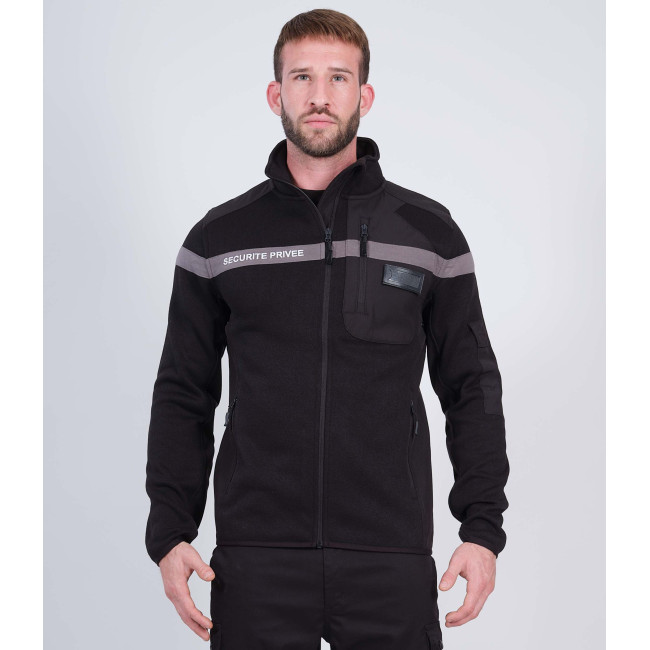 Schwarze Privatweste mit grauem Streifen DIAMANT - Nine Worth by North Ways
