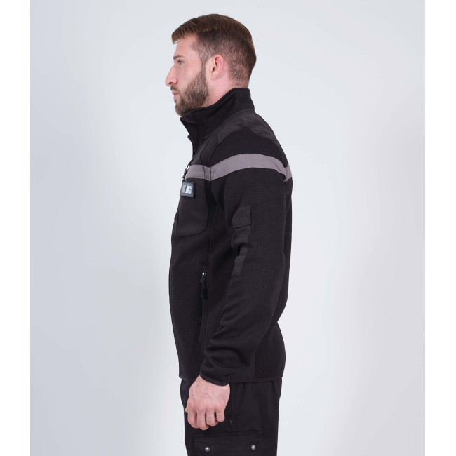 Schwarze Privatweste mit grauem Streifen DIAMANT - Nine Worth by North Ways