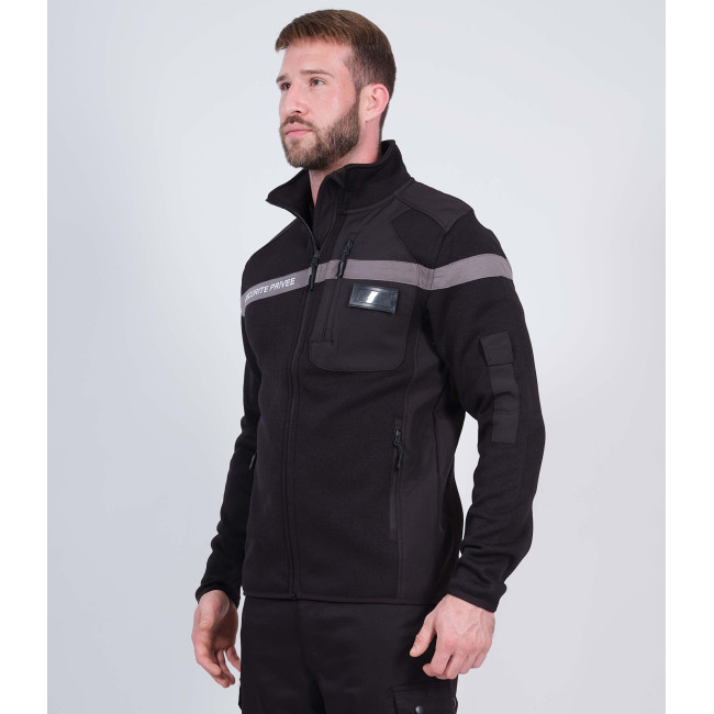 Schwarze Privatweste mit grauem Streifen DIAMANT - Nine Worth by North Ways
