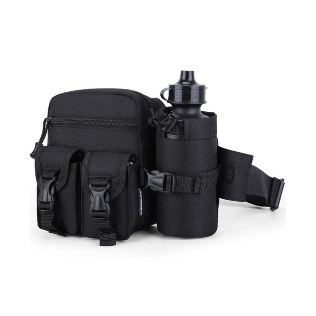 Gürteltasche Pioneer mit Trinkflasche - Schwarz - Kombat Tactical