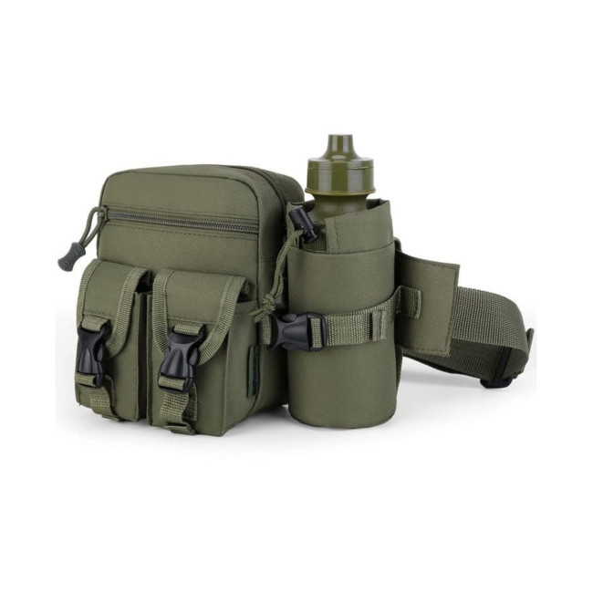 Pioneer heuptas met veldfles - Olijfgroen - Kombat Tactical