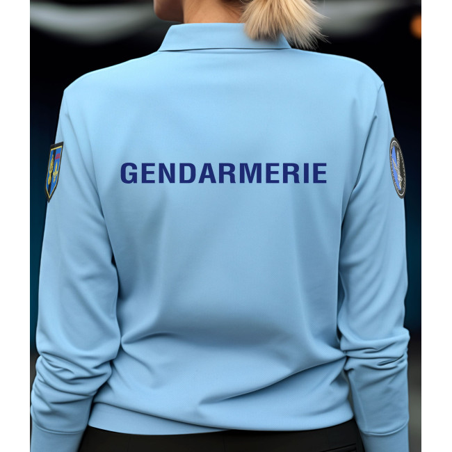 Blaues Langarm-Poloshirt für Gendarmerie Frauen - Patrol Equipement