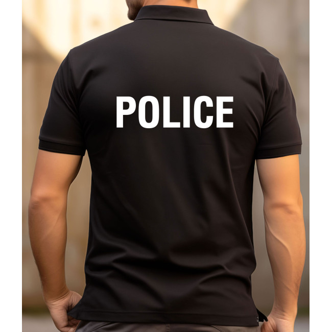 Polo noir manches courtes Police -Patrol Equipement