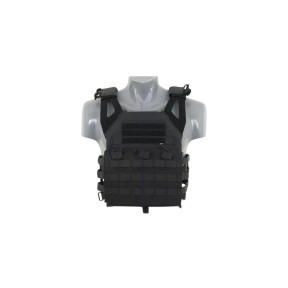 Chaleco portaplacas V18 + 2 placas de protección Dummy - Negro - Delta Tactics