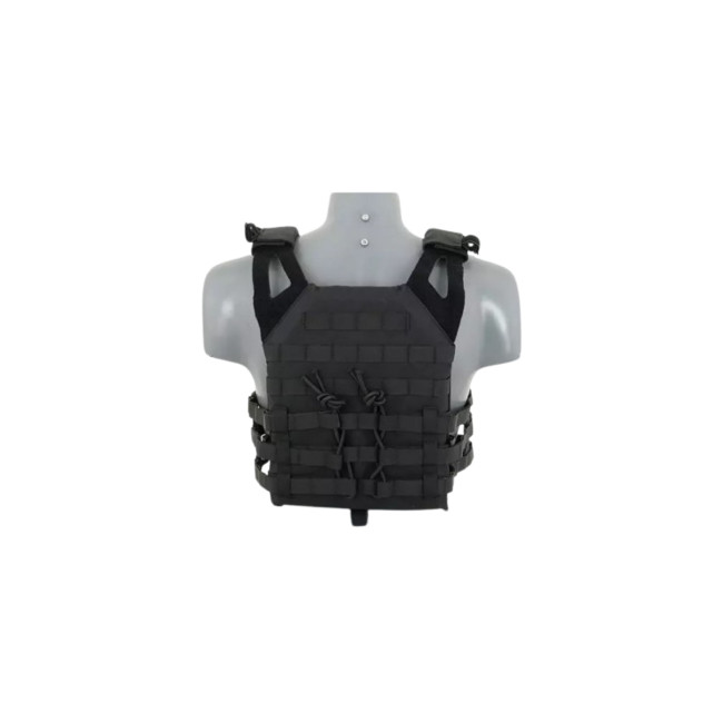 Gilet porte-plaque V18 + 2 plaques de protection Dummy - Noir - Delta Tactics