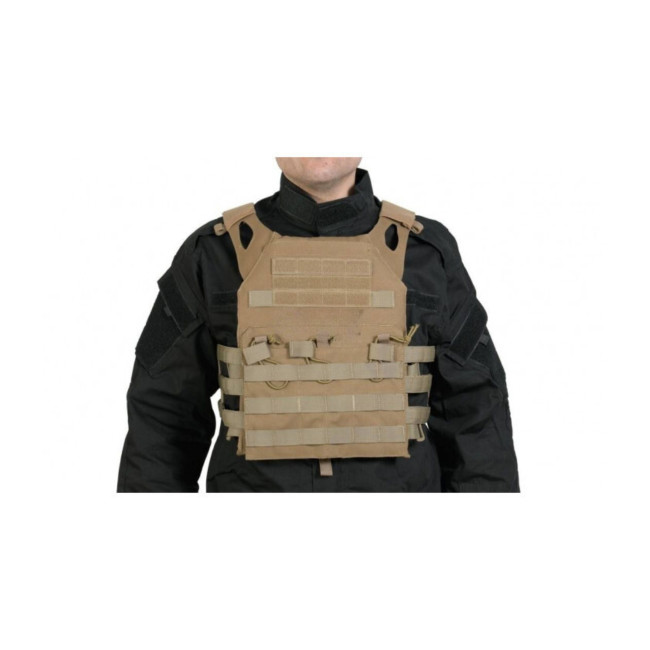 Kamizelka taktyczna V18 + 2 płyty ochronne Dummy - Tan - Delta Tactics
