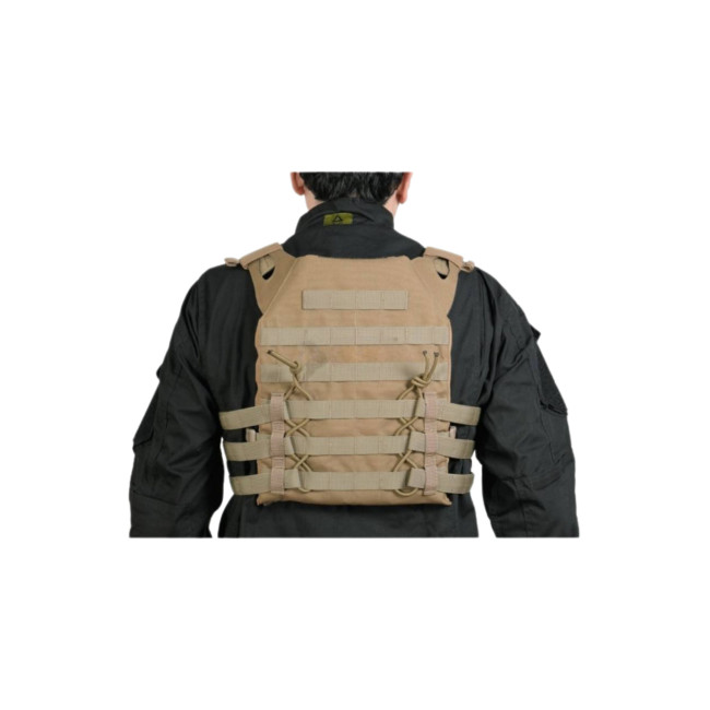 Plattenträger-Weste V18 + 2 Dummy-Schutzplatten - Tan - Delta Tactics
