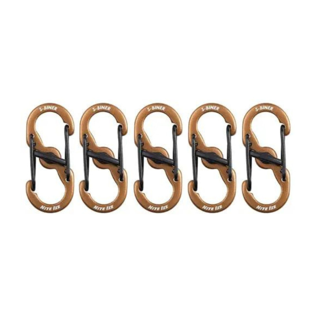 S-Biner® MicroLock® Aluminium - 5er Pack - Coyote - nite ize