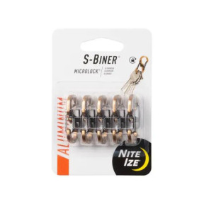 S-Biner® MicroLock® Aluminium - 5er Pack - Coyote - nite ize