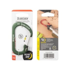 SlideLock® Carabiner Aluminum 4 - Olive - nite ize